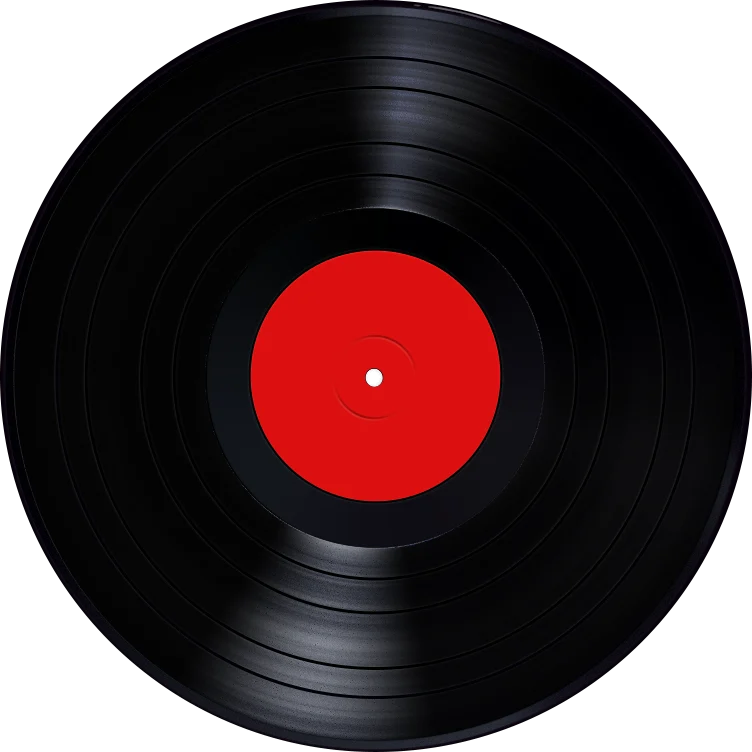 Spinning vinyl record